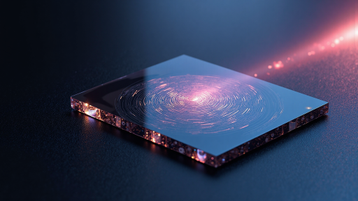 Compact quantum computing device, advanced technology, futuristic design, laboratory setting